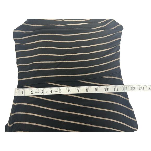 Bailey 44 Black and Tan Striped Layered Bodycon Midi Dress Size S - Picture 9 of 9